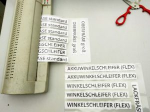 Beschriftungen laminieren osBOX